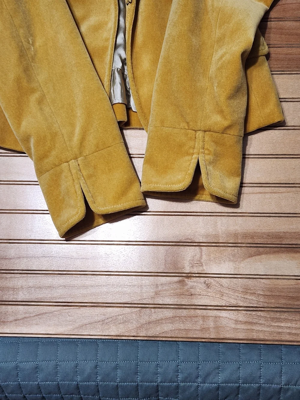 J.Crew Mustard Yellow Velvet Blazer Tailored Women Sz 4 Equestrian Old Money